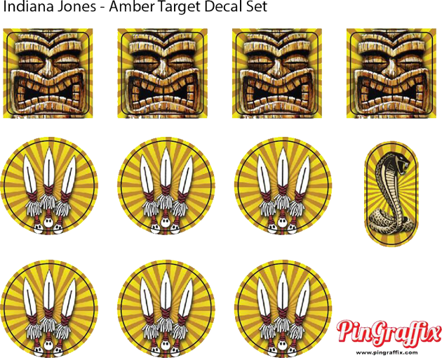 Indiana Jones Target Decal Set Amber - Image 1