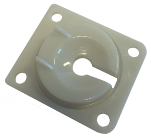 White Eject Hole Plastic