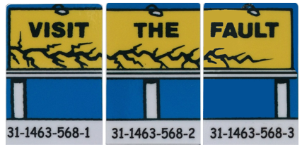 Earthshaker Drop Target Decals Laminated - Image 1