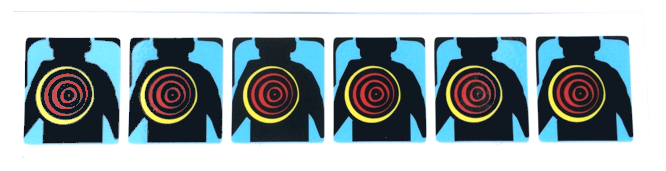 Lethal Weapon 3 Target Decals Laminated - Image 1