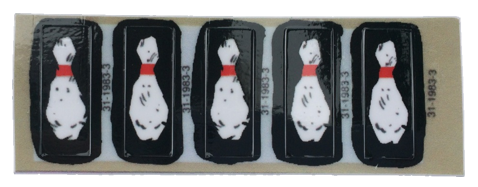 The Flintstones Bowling Target Decals Laminated - Image 1