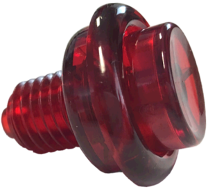 Flipper Button Transparent Red