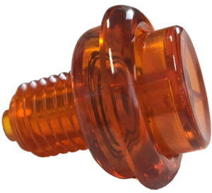 Flipper Button Transparent Orange