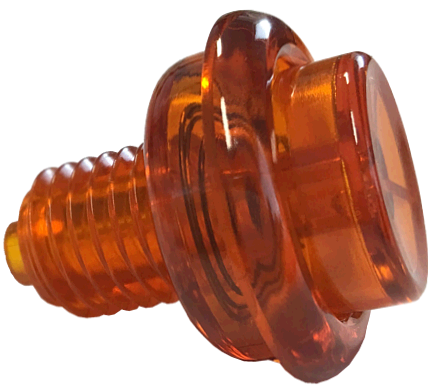 Flipper Button Transparent Orange - Image 1