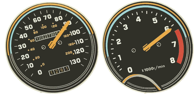 Banzai Run Tacho Meter Overlays - Image 1