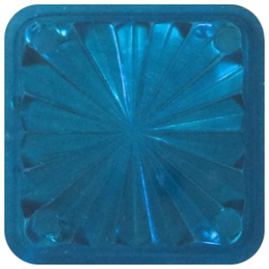 Square 1" Starburst Insert Blue