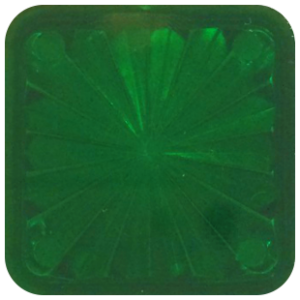 Square 1" Starburst Insert Green