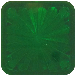 Square 1" Starburst Insert Green - Image 1