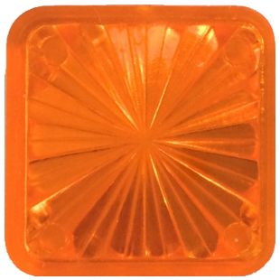 Square 1" Starburst Insert Orange - Image 1