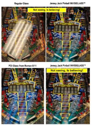 INVISIGLASS™ STANDARD SIZE - Special Proprietary Non-Reflective Playfield Glass