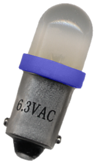 #44 Frosted Round LED Bajonet Blue