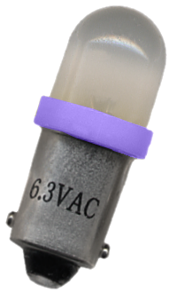 #44 Frosted Round LED Bajonet Purple