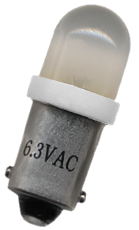 #44 Frosted Round LED Bajonet Cool White