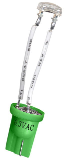 #555 Flux Arch Lens Wired LED Green