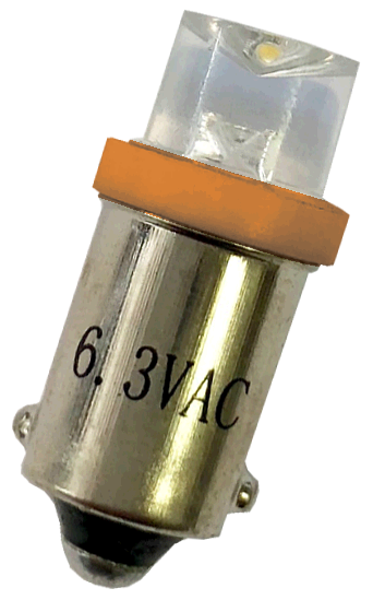 #44 Clear Concave Top LED Amber - Image 1