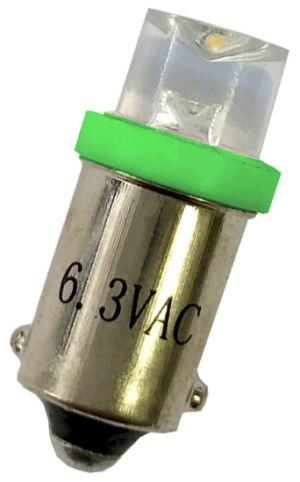 #44 Clear Concave Top LED Green