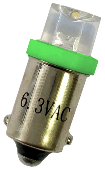 #44 Clear Concave Top LED Green - Image 1