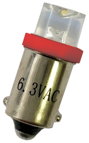 #44 Clear Concave Top LED Red