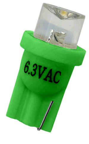 #555 Clear Concave Top LED Green