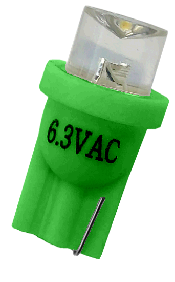 #555 Clear Concave Top LED Green - Image 1