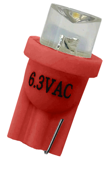 #555 Clear Concave Top LED Red - Image 1