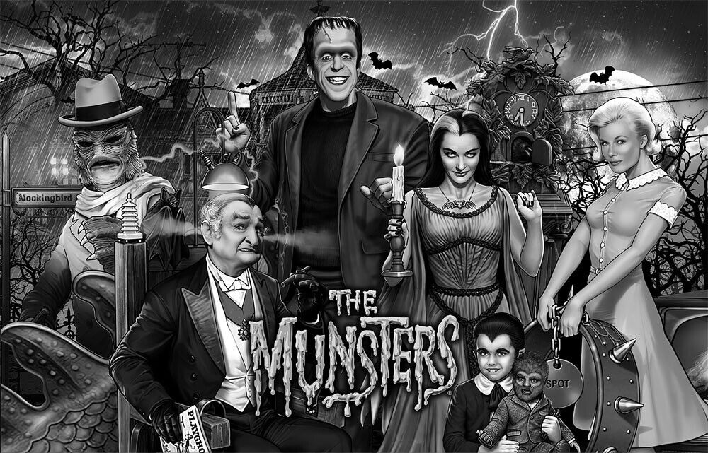 The Munsters Black/White Alternate Translite - Image 1