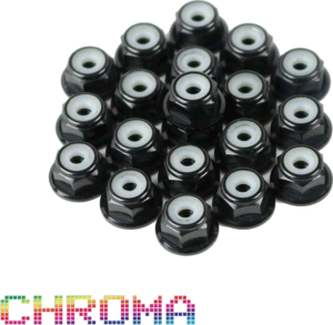 Chroma Black Anodized #6-32 Lock Nuts