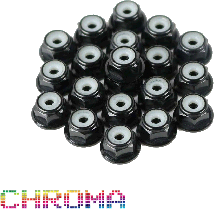Chroma Black Anodized #6-32 Lock Nuts - Image 1