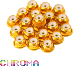 Chroma Gold Anodized #6-32 Lock Nuts