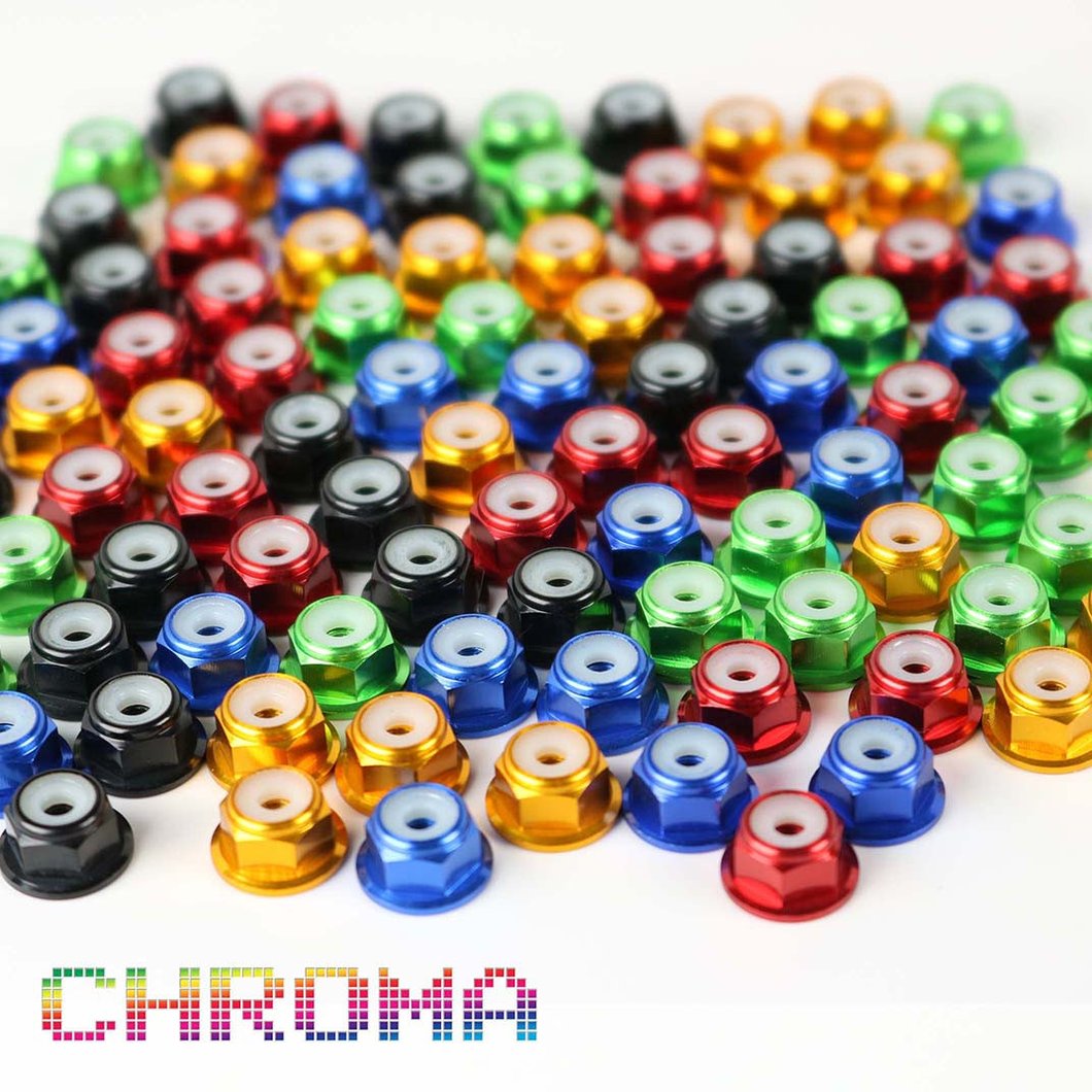 Chroma Red Anodized #6-32 Lock Nuts - Image 7