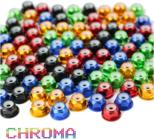 Chroma Set 5 x 20 Anodized #6-32 Lock Nuts