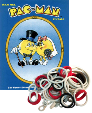 Mr. & Mrs. Pac-Man Pinball Rubber Set