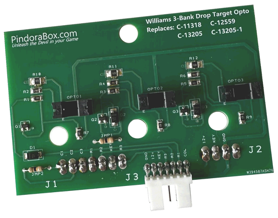 System 11 3 Bank Drop Target Opto Board C-13205-1 - Image 1
