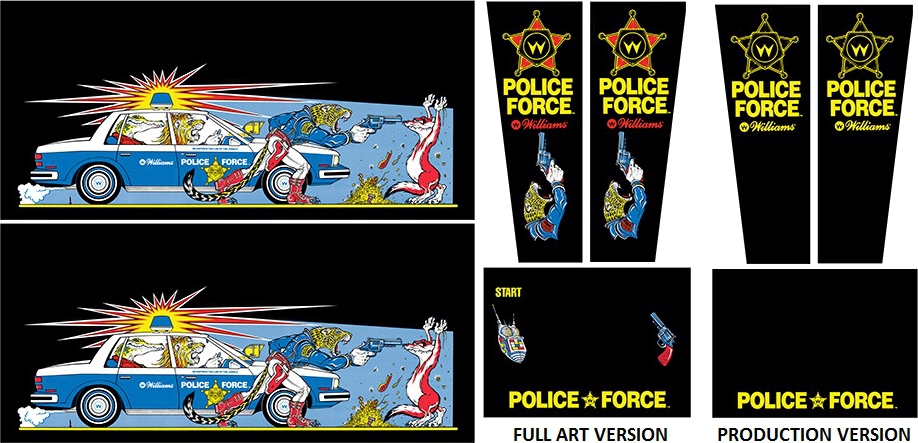 Police Force Cabinet Decals - Image 1