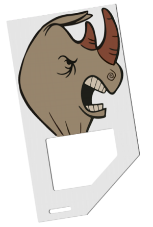 Adventures of Rocky and Bullwinkle and Friends Rhino Plastic