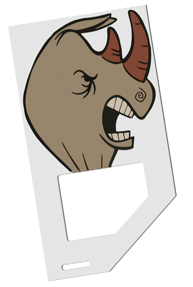 Adventures of Rocky and Bullwinkle and Friends Rhino Plastic - Image 1