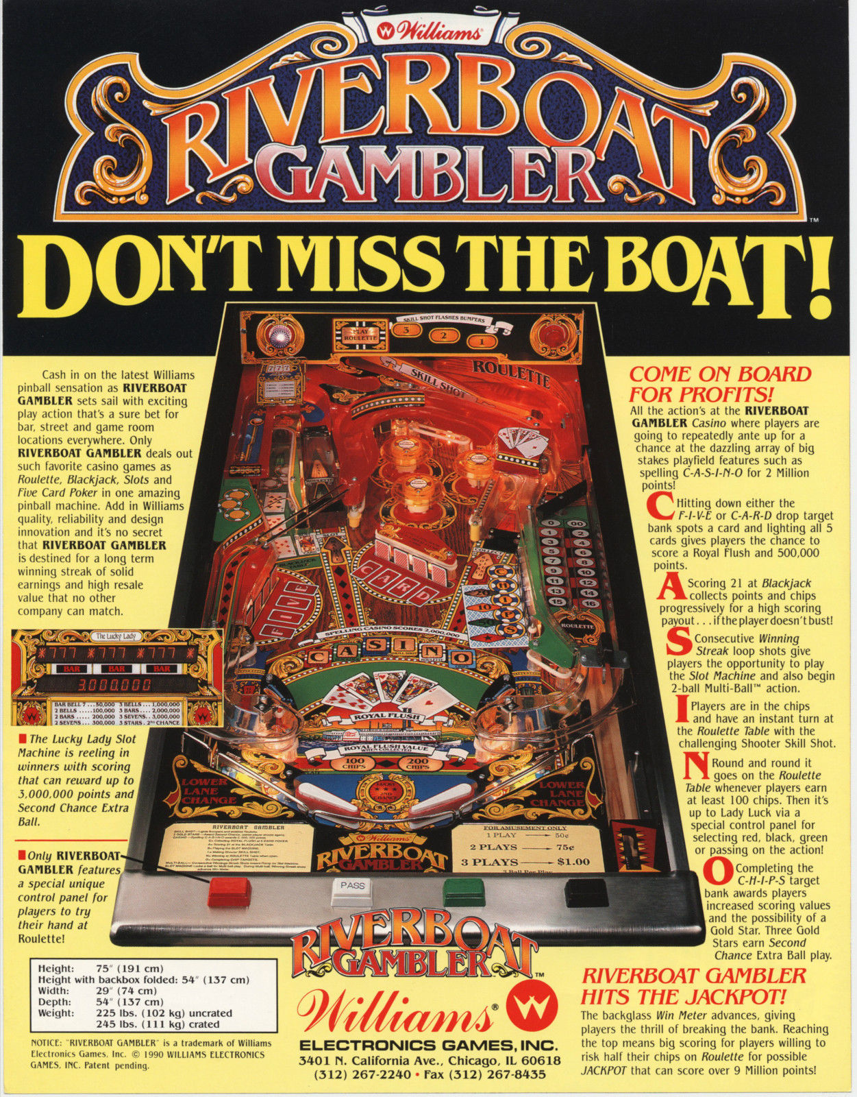 Riverboat Gambler Flyer - Image 2