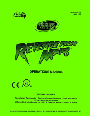 Revenge from Mars Manual