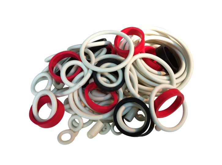 100 x White Rubber Rings 7/16" - Image 1
