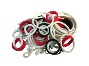 100 x White Rubber Rings 1-1/4"