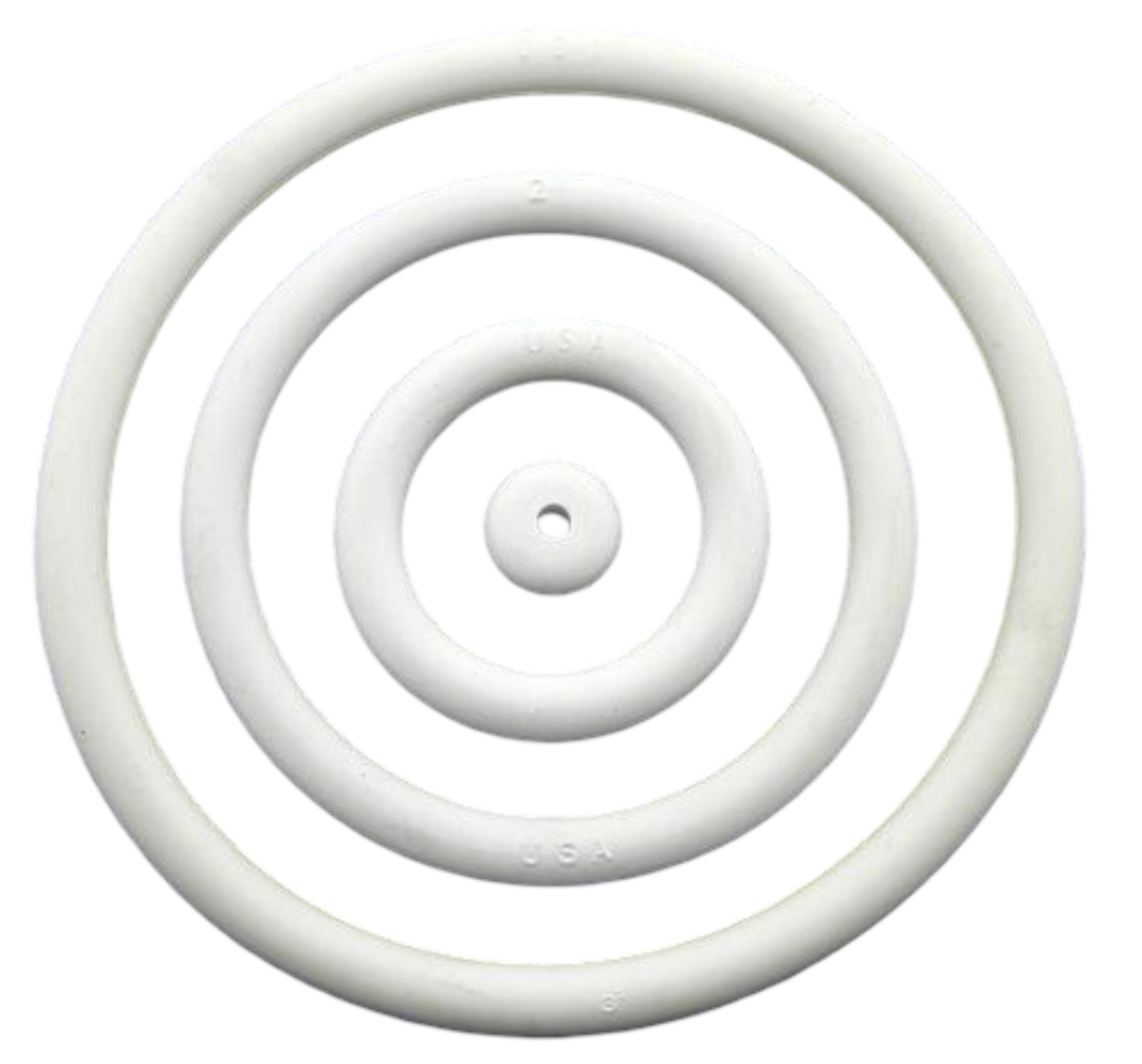 2 Inch White Rubber Ring - Image 1