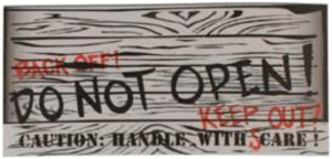 Scared Stiff Crate Decal Door