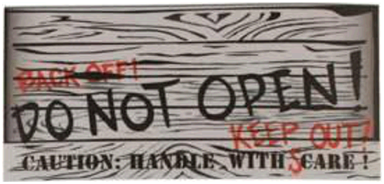 Scared Stiff Crate Decal Door - Image 1