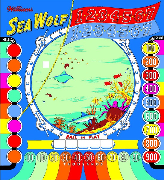 Sea Wolf Backglass - Image 1