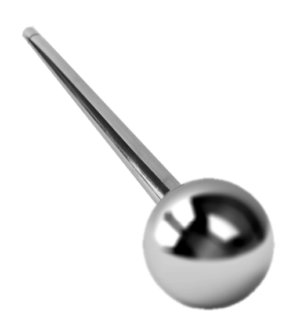 Ball Shooter Rod Chrome Round Knob + Shaft