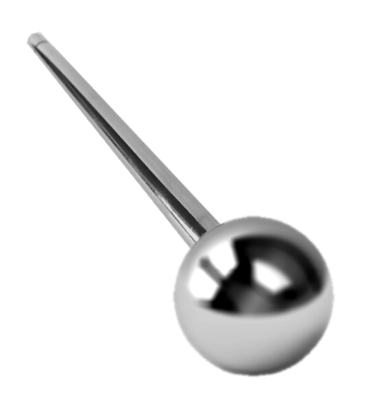 Ball Shooter Rod Chrome Round Knob + Shaft - Image 1