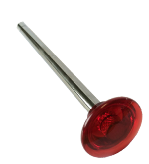 Ball Shooter Rod Transparent Red Knob