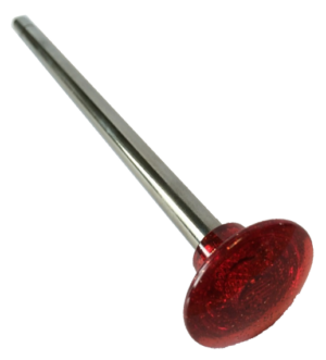 Ball Shooter Rod Transparent Metallic Red Knob