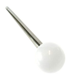 Ball Shooter Rod White Round Knob + Shaft
