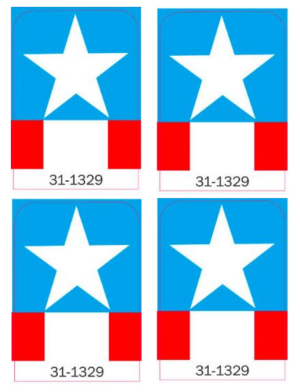 Space Shuttle Star Target Decals